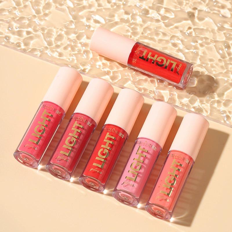 Moisturizing Candy Lip Glaze Mirror Pearl Nude Lip Gloss 12 Colors Nude Lip Oil