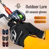 Grsaed Winter Verdickte Drei-Finger Freiliegende Angelhandschuhe