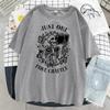 Nog één hoofdstuk Grappig Doodskop T-shirt Dames Ademend T-shirt Street Hip Hop Korte Mouw Casual Los T-shirt