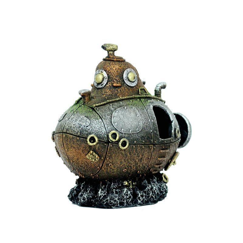 Fish Tank Fish Hiding House Resin Submarine Decoration Ornaments Landscape Submarine Breeding Tank Aquarium Supplies