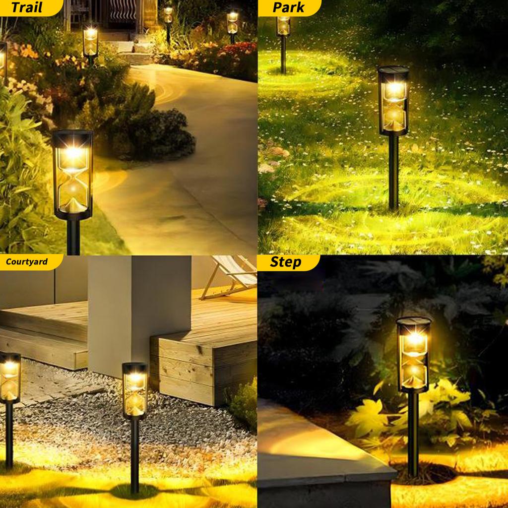 4 Pack Solar Pathway Lights Outdoor, Super Bright Outdoor Powered Lights, IP65 Waterproof Garden For Walkway Driveway Lawn Path Decoration