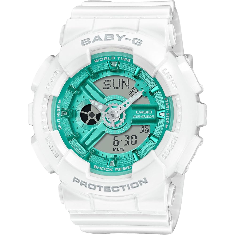 Casio Baby-G BA-110XWS-7A Women s Analog-Digital Watch White Resin Band Water Resistant