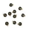 10Pcs 12x2.5mm Alphabet Double Face Charms Pendant Beads for Jewelry DIY Findings