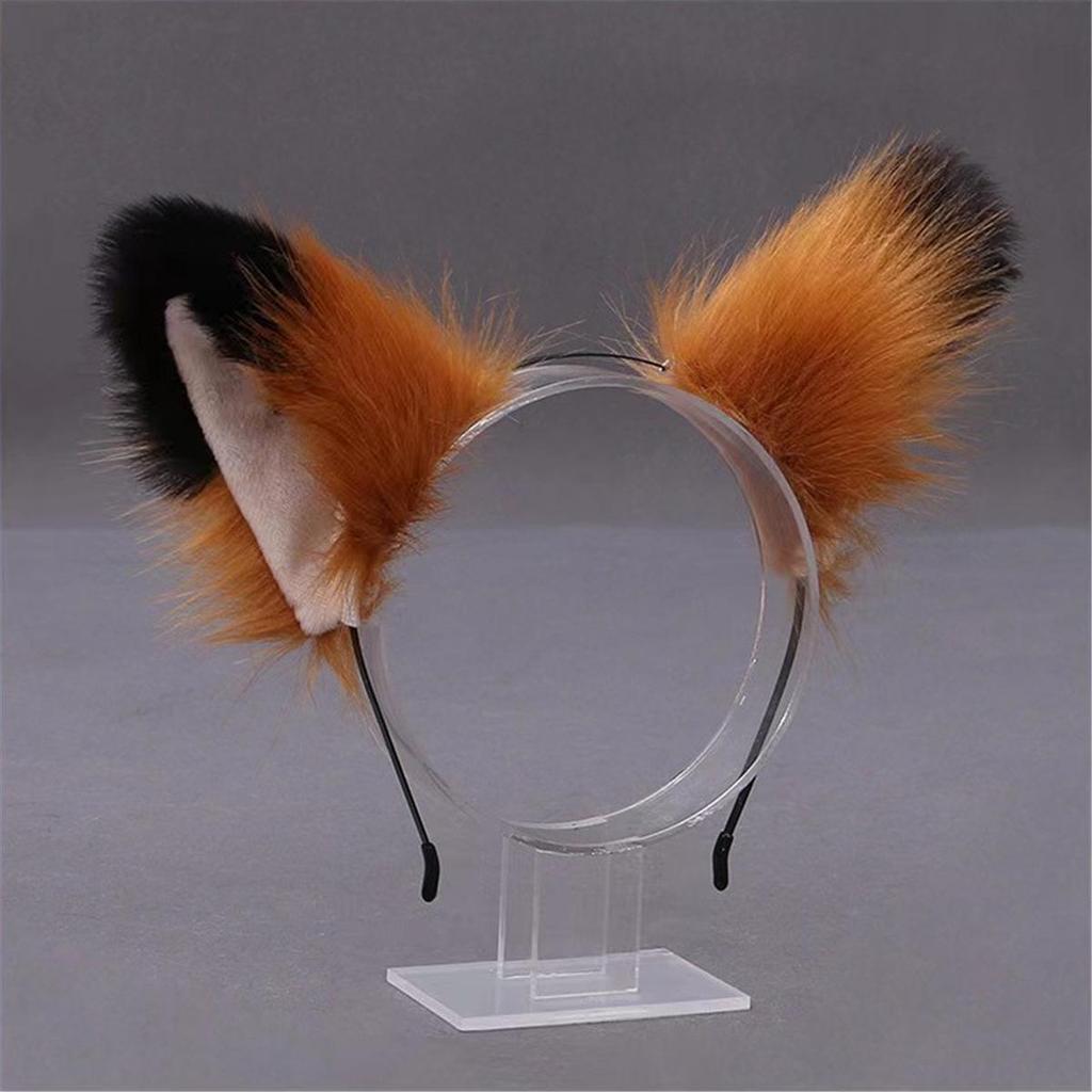 Diadema y pinzas con orejas de animales: Gato, zorro, perro lobo con cascabeles: accesorios para el cabello de cosplay para mujeres.
