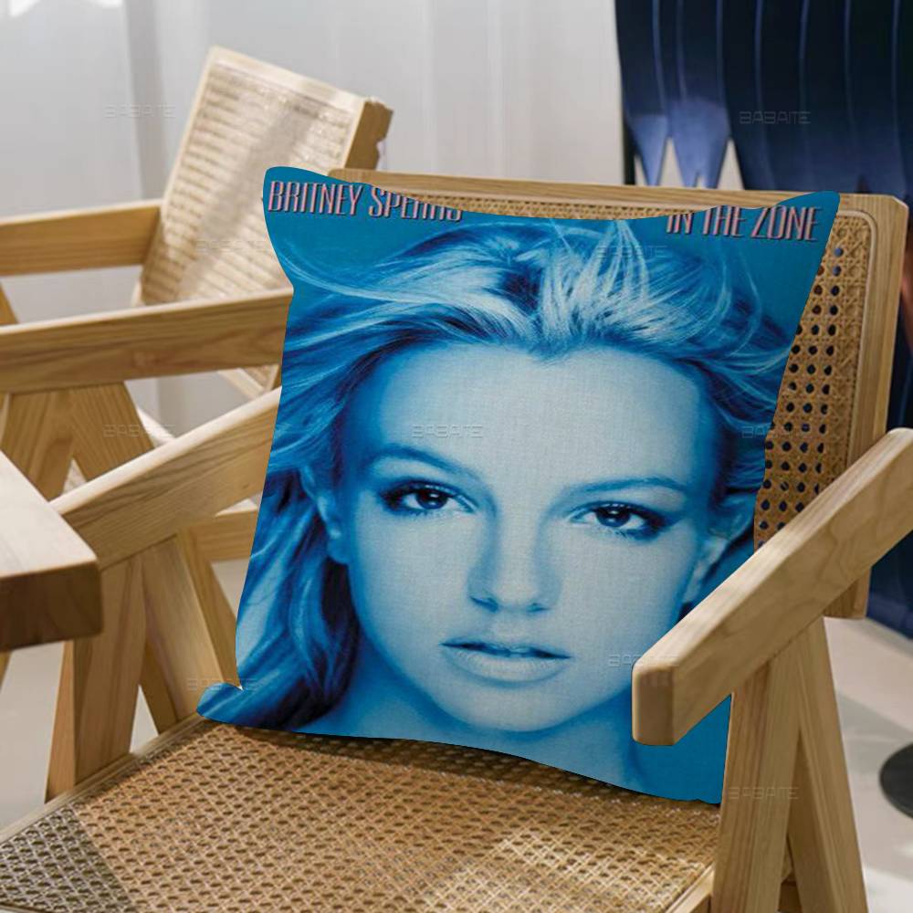 B-Britney S-Spears Office Cushion Pillowcase Car Cushion Cover45X45CM Lumbar Pillowcase Sofa Pillowcover