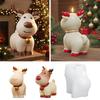 3D Christmas Reindeer Silicone Mold Cartoon Elk Deer Candle Mold Christmas Resin Molds Cute Art Craft For Chocolate Jelly