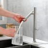 Kitchen Basin Faucet 304 Stainless Steel Mixer Water Cold &Hot Single Handle 360 Rotation Ceramic Valve Core