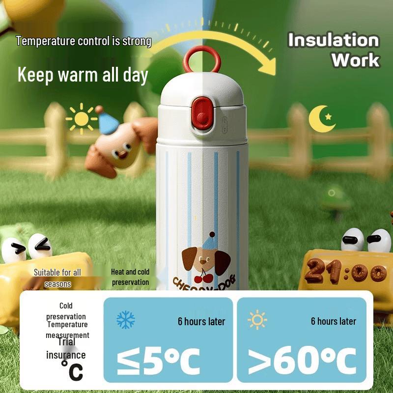 RELEA KEEPER 3D Striped Pajama Dog Insulated Bottle, 400ML