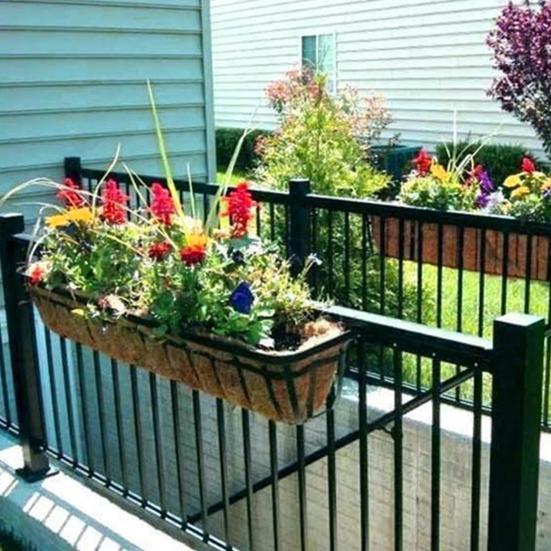 Trough Coco Liners for Planters Hanging Basket Coconut Fiber Liner Flower Basket Liner for Wall Planters Window Boxes Balcony