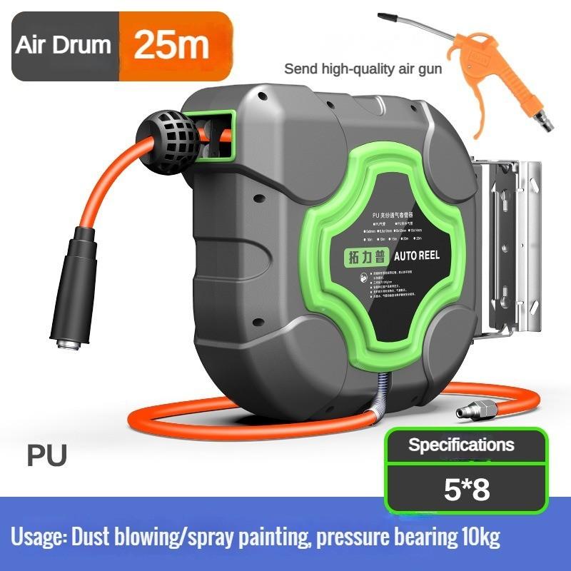 Wall Mounted Air Drum Tube Winding Device Automobile Repair And Beauty Tool Automatic retractable Hose Pipe Reel