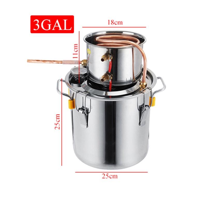 

2/3/5/8 Галлонов Нержавеющая Сталь Эффективный Дистиллятор Самогонный Аппарат Дистиллятор Спирта Сделай Сам Домашний Вода Вино Эфирное Масло Набор для Пивоварения 3GAL