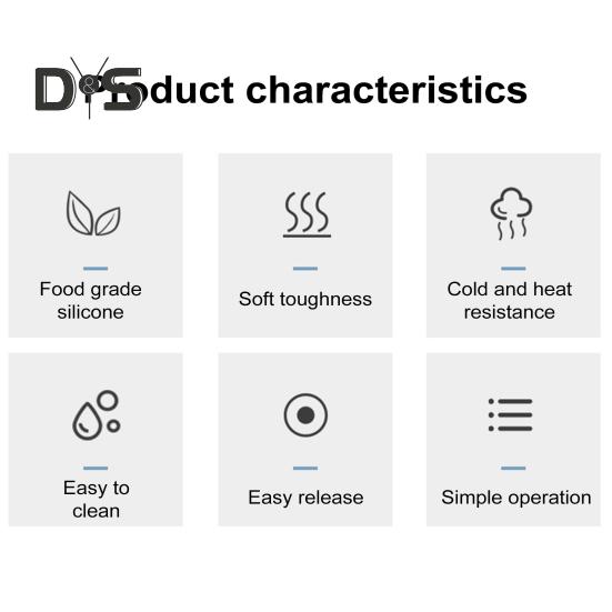 1/2 stk Silikon Hamburger Patty Maker Fryserbeholder non-stick burgerpresseform for pølsebiff sekskantet form BPA-fri grilltilbehør for
