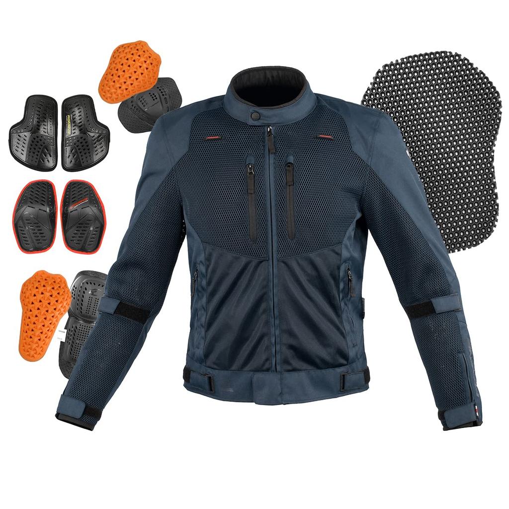 Motorcycle Jacket Protect 3D Airstream Jacket BlackNeon 2XL [KOMINE] JK-1563 07-1563 Men's