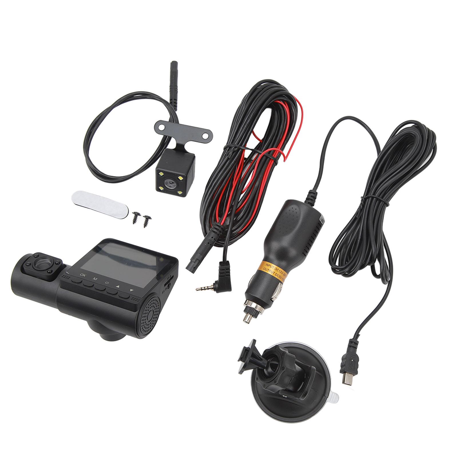 

3-канальный видеорегистратор 1080P, трехсторонняя автомобильная камера с ночным видением и циклической записью, видеорегистратор для вождения