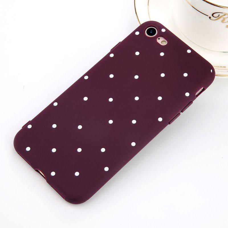 6 For Iphonex 6s 7 8 Plus Slim Shockproof Silicone Polka Dot Soft Tpu Case Cover