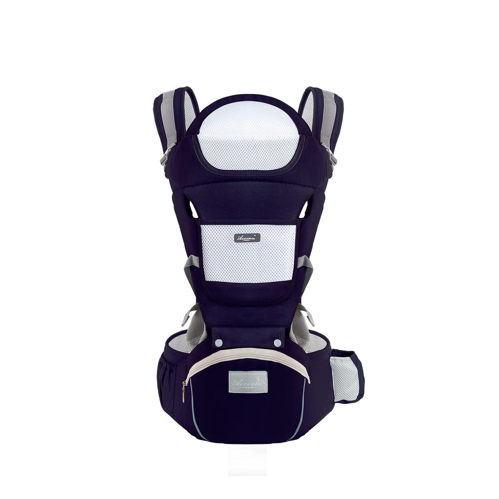 Lukaedy Multifunkční Dětské s Odnímatelným Sedátkem na Boku a Pasem pro Novorozence do 3 Let Prodyšné Sedátko z 3D Paměťové Pěny, 12 způsobů nošení, Nosítko, Staré,