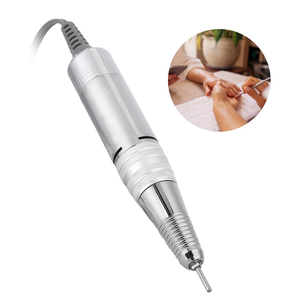 Electric Nail Cutter Handpiece, 35000 RPM Manicure Nail Drill with Metal Pen, Manicure Nail File Nail Drill Replacement Handle for Electric Nail Polis