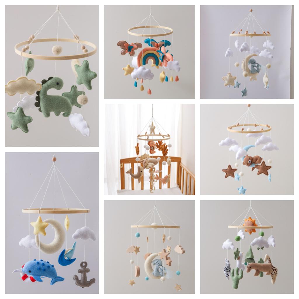 Giostrina da Lettino per Bambini Simpatico Aeroplano Farfalla Sonagli per Bambini Culla Camera da Letto Decorazione da Appendere Rotazione Musicale Giocattoli per la Prima Infanzia