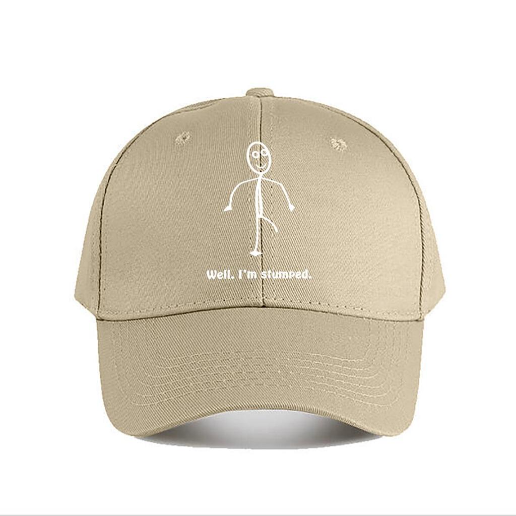Vintage Washed Cotton Baseball Cap Stick Figure Well Im Stumped Baseball Cap Fashion Unisex Sunhat Womens Outdoor Sports