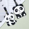 Panda Cartoon PVC Luggage Tag - Creative Travel Boarding Pass for Suitcase