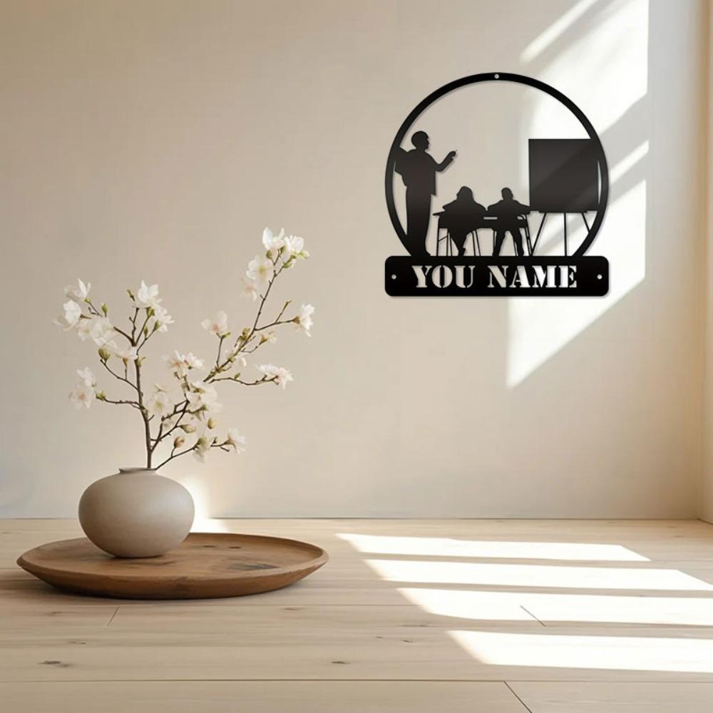 Teacher Metal Wall Art, Classroom Decor Gift for Educators, Appreciation Sign