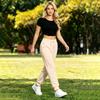 Women's Lined Wide Leg Joggers with Pockets - Loose Fit Straight Leg Sweatpants for Casual Wear