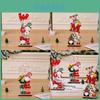 Gnomo de Natal Estatueta de Mesa Decoração de Natal de Madeira Com Letras Impressas Para Exibição de Feriado