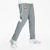 Li Ning CBA Series Logo Print Straight Leg Knitted Sports Pants Men Bottoms Rock-Gray AKLRA87-1