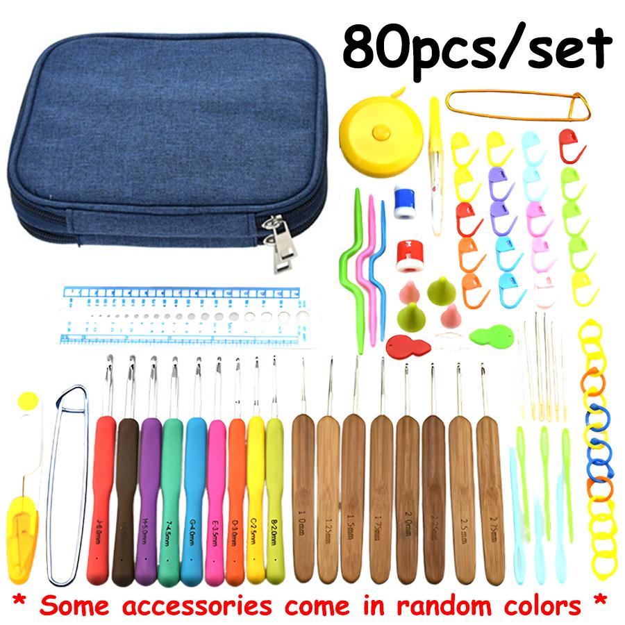 

80pcs/set 3-layer Storage Bag Sewing Tool Kit Household Handmade DIY Sewing Supplies Crochet Tape Measure Threading Needle