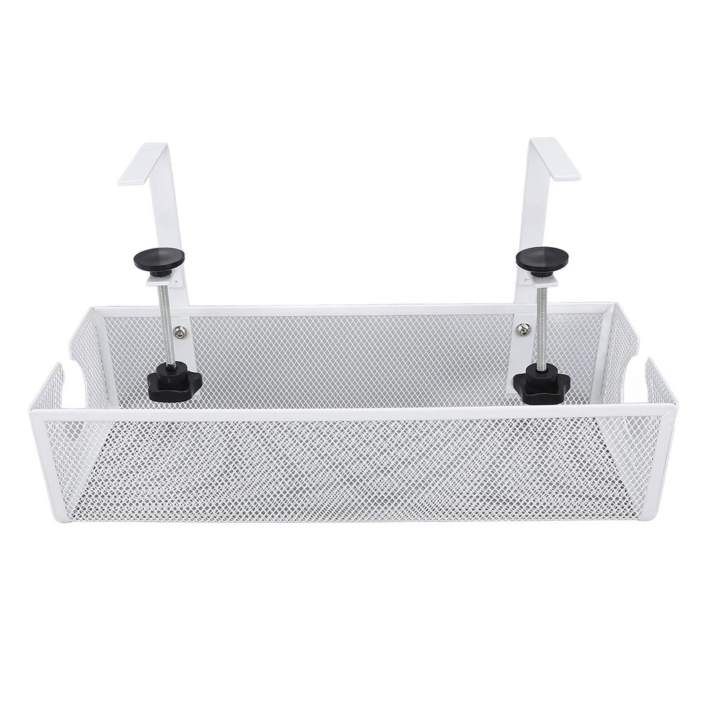 Under Desk Cable Management Tray Carbon Steel Side Round Hole Trapezoidal Desk Cord Organizer for Study Office