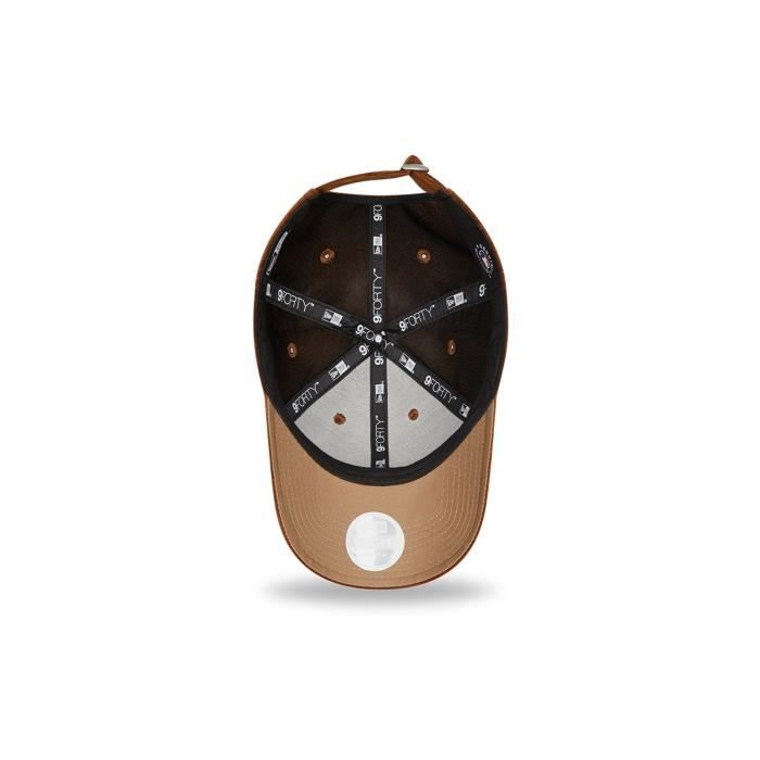 Casquette Femme New Era NY Yankees Corduroy 9Forty - Marron - Logo Brodé - Visière Incurvée