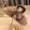 2025 New Year Red Plush Pearl Claw Clip - Stylish Women's Shark Hairpin Accessory for Buns and Hair Styling