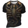 Men's T-Shirts Retro Animal Street 3d Print Short Sleeves Vintage Top T Shirt For Men Clothing Oversized Shirt Tee Summer T-Shirts Men’s
