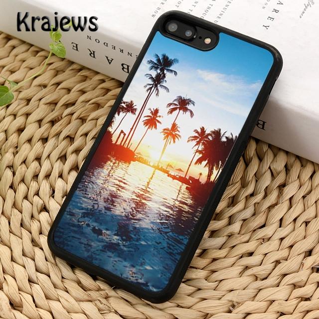 

Чехол для телефона Krajews Aloha Hawaii с гавайскими пляжными пальмами для iPhone 14 5S 6S 7 8 plus X XR XS 11 12 13 pro max Samsung S21 S22 ultra Samsung S22ultra