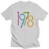 Colorful Vintage 1978 T Shirt for Men Pure Cotton Urban 42 Years Old T-shirt  Short Sleeve 42nd Birthday Gift Tee Tops Clothing