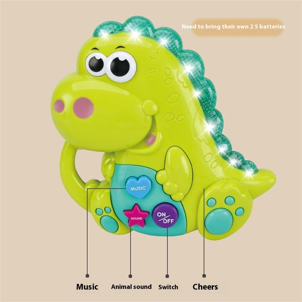 1138 Cartoon Dinosaur Baby Kids Musical Educational Toy Electronic Piano with Light