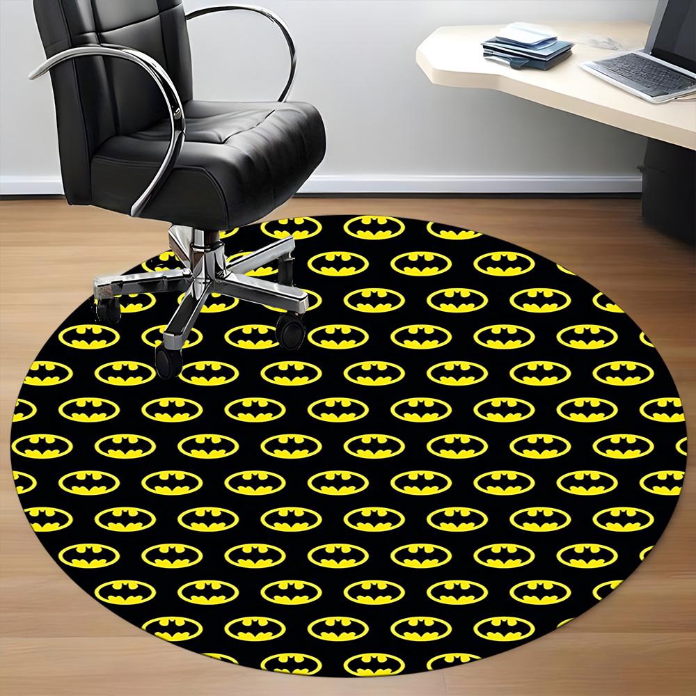 1pc Batman Office Round Area Rug, Under Office Chairs Bedroom Living Room Home Decor, Room Deco, Available in Various Sizes101