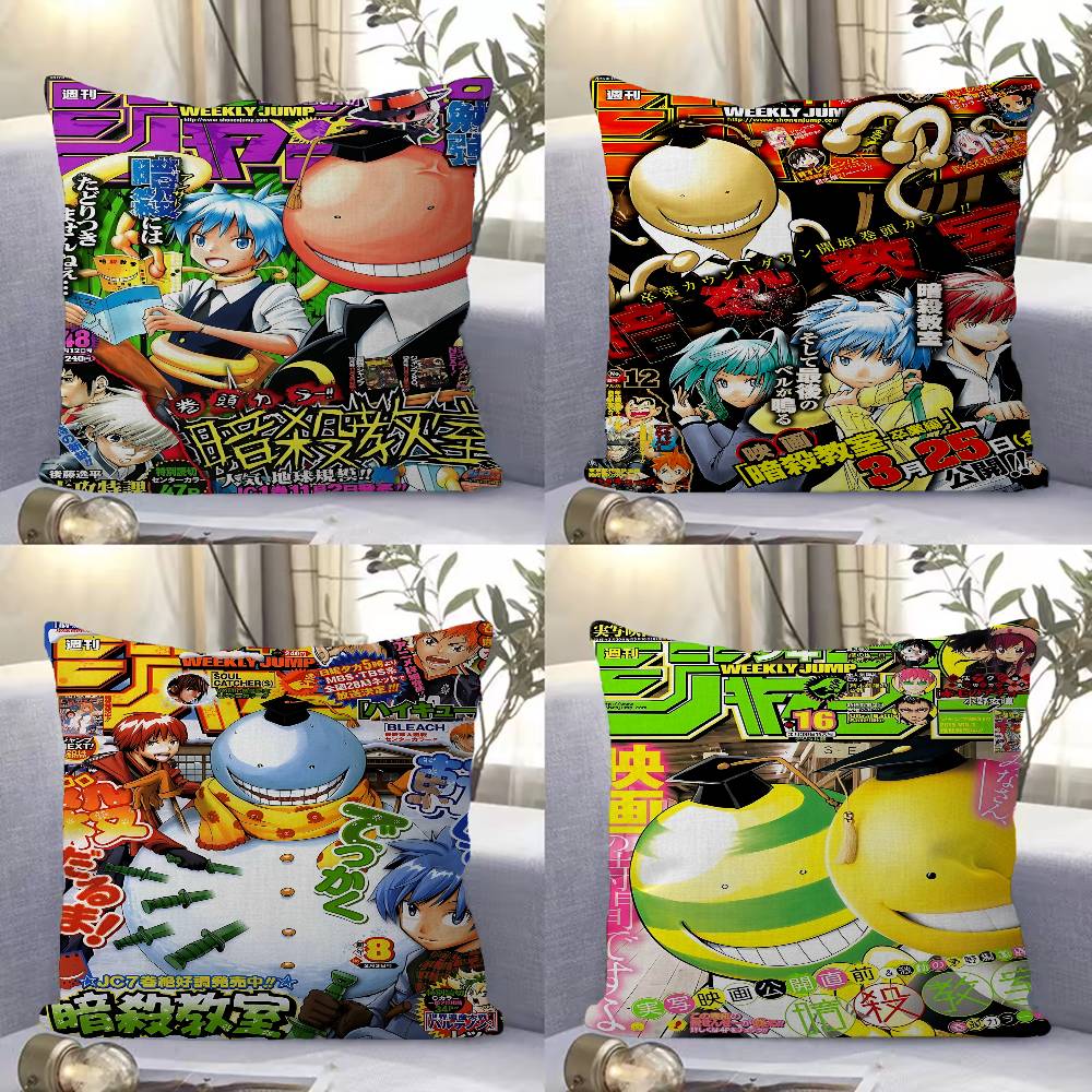 Anime Assassination Classroom Personalized picture text home decorative pillows Household Gifts 45x45cm