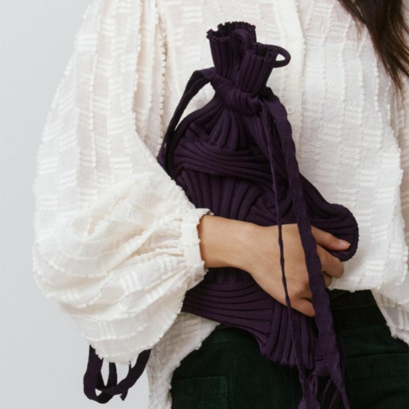 Pleatsmama Deep Purple New Bow Backpack