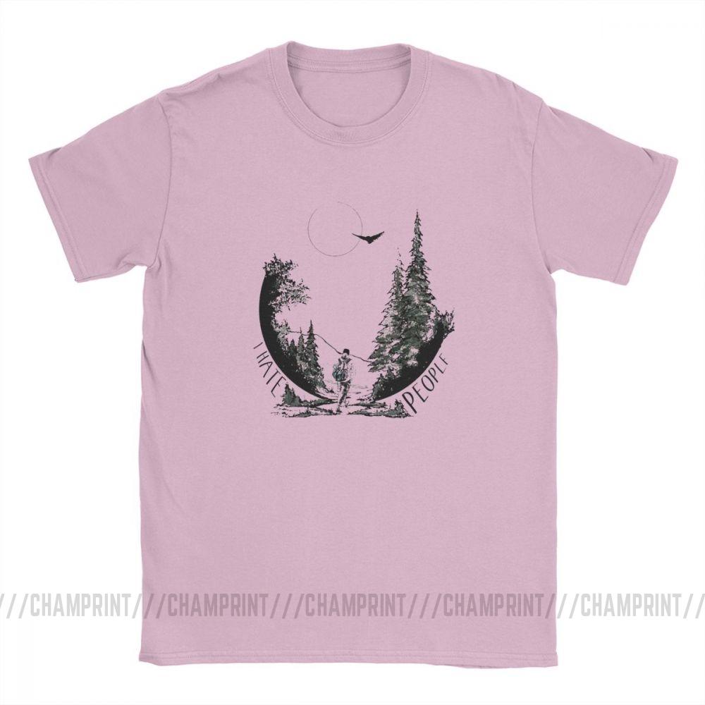 Herren T-Shirts Ich hasse Leute Camping Wandern Liebhaber Vintage Oberteile Wandern Trekking T-Shirts Rundhals