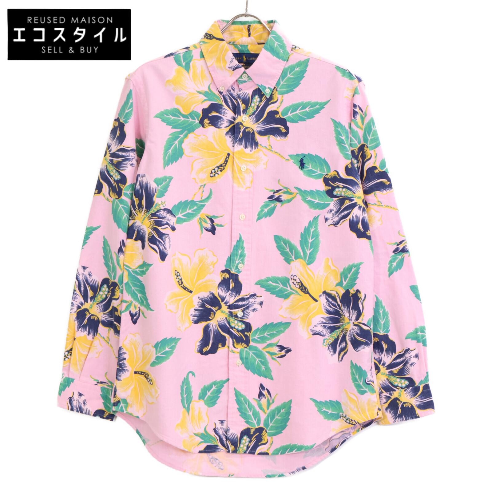 

Ralph Lauren Classic Fit Pink Hibiscus Button-Down Shirt tops M pinkUsed