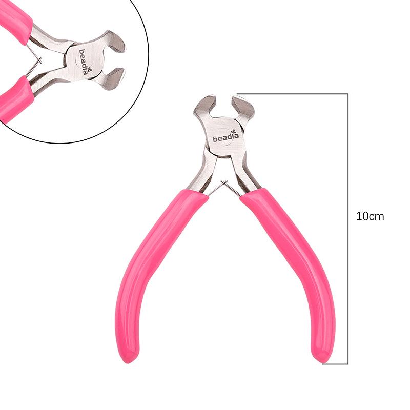 "Handmade Pink Needle-Nose Pliers: Multi-Function Jewelry Tool for Beading and Winding"