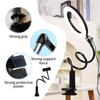 Adjustable Spiral Base Phone Holder with Fill Light for Bedside Use
