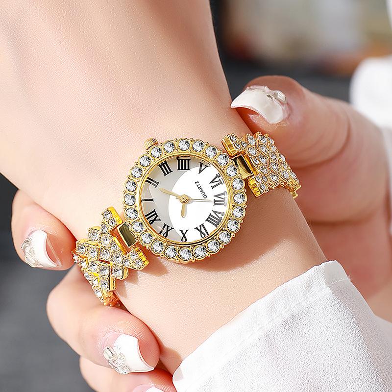 Fashion Roman Diamond Women's Watch Women's Watch Quartz Watch Bracelet Women's Watch