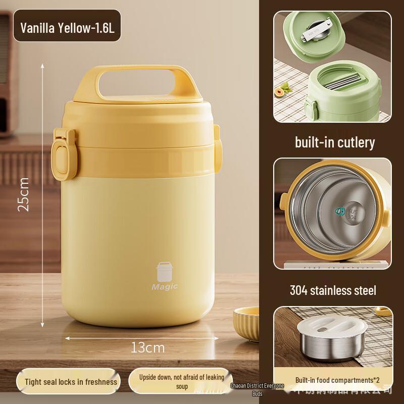 Wutuo Portable Stainless Steel Insulated Lunch Box