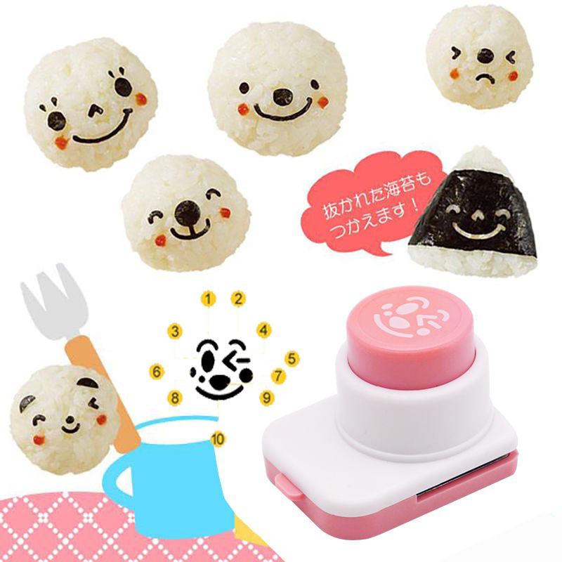 Versatile DIY Rice Ball Mold & Embosser Set - Bento Tools & Nori Press