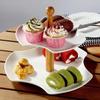 Wood Cake Plate Stand 3 Tier Desserts  Holder New Tiered Tray  Wedding Party