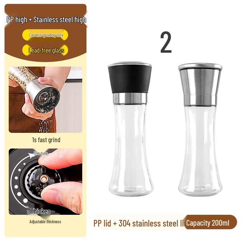 Stainless Steel Manual Pepper & Salt Grinder