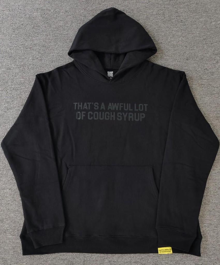 "That's an Awful Lot of Cough Syrup" Anime Print Hoodie for Men - Trendy Brand Original Label.