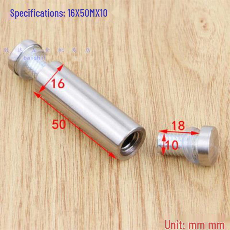Stainless Steel Double-Head Advertising Glass & Acrylic Support Screws